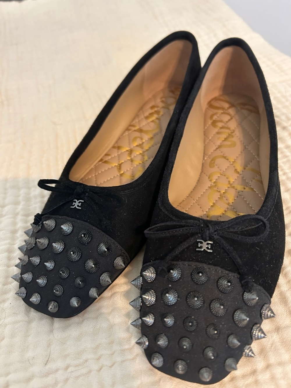 Sam Edelman black spiked flats 🖤